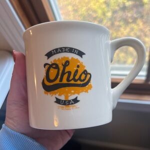 Starbucks Made in Ohio Ceramic Mug - White and Yellow